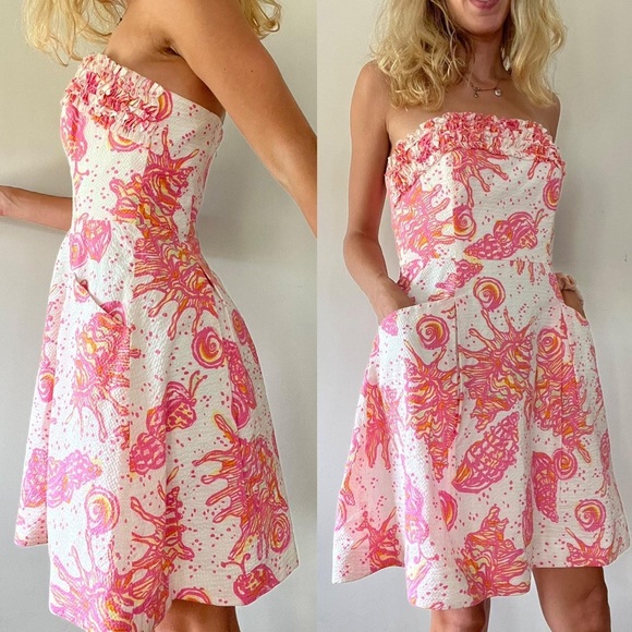 Lilly Pulitzer | “Conched Out” Seersucker Sundress (00) 🐚 - Picture 1 of 10